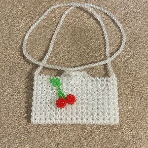 Hand Crafted Cherry 🍒 Beaded Handbag